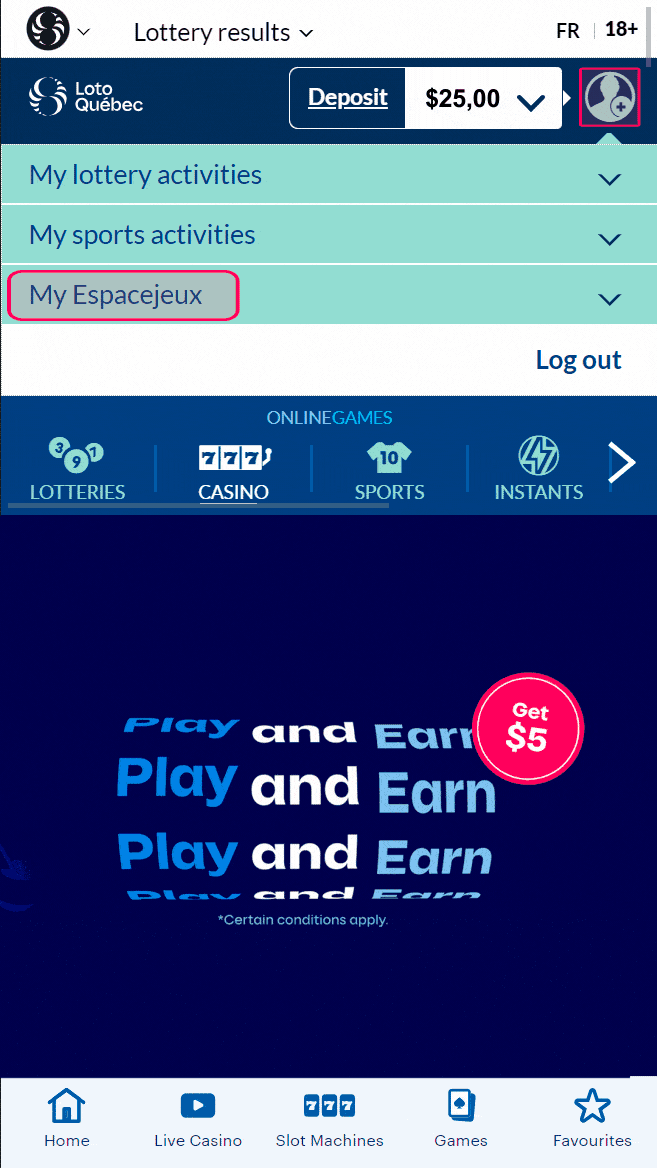 Play and Earn, Loto-Québec online offer, lotoquebec.com