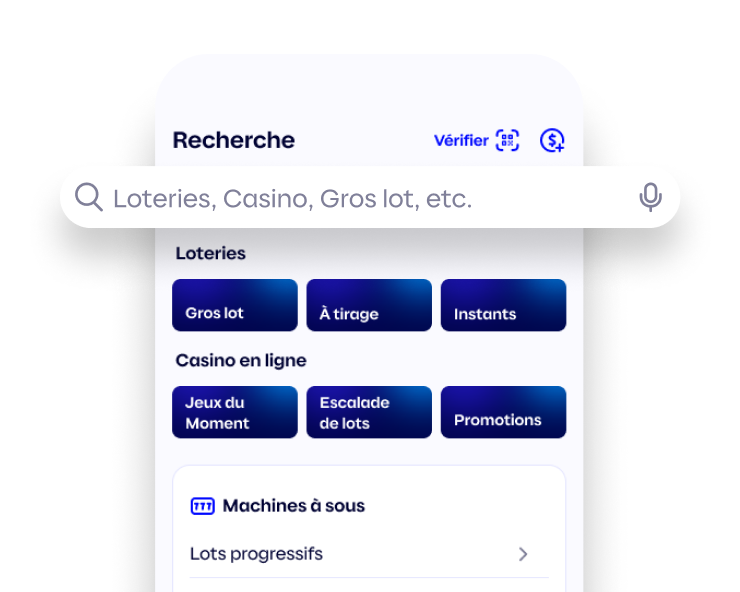 Jeux de casino et loteries à portée de main