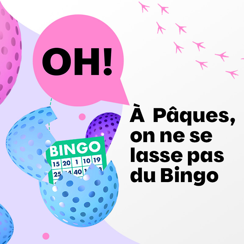 À Pâques, on ne se lasse pas du bingo, offre spéciale en ligne de Loto-Québec, lotoquebec.com
