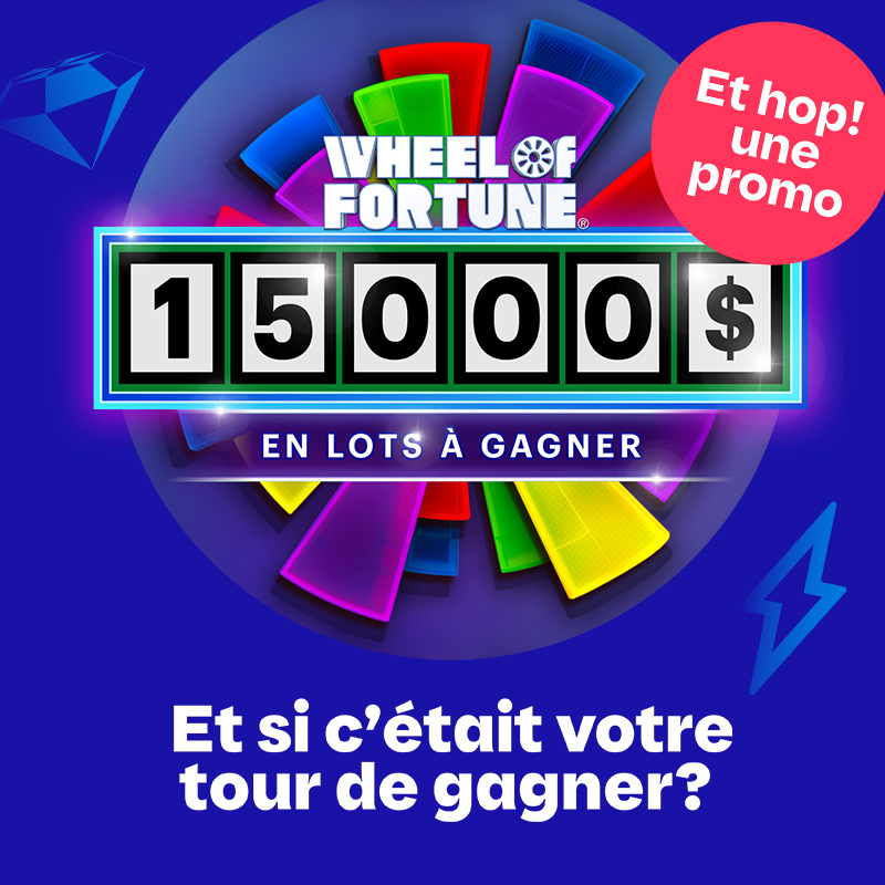 Wheel of Fortune, promotion en ligne de Loto-Québec, lotoquebec.com