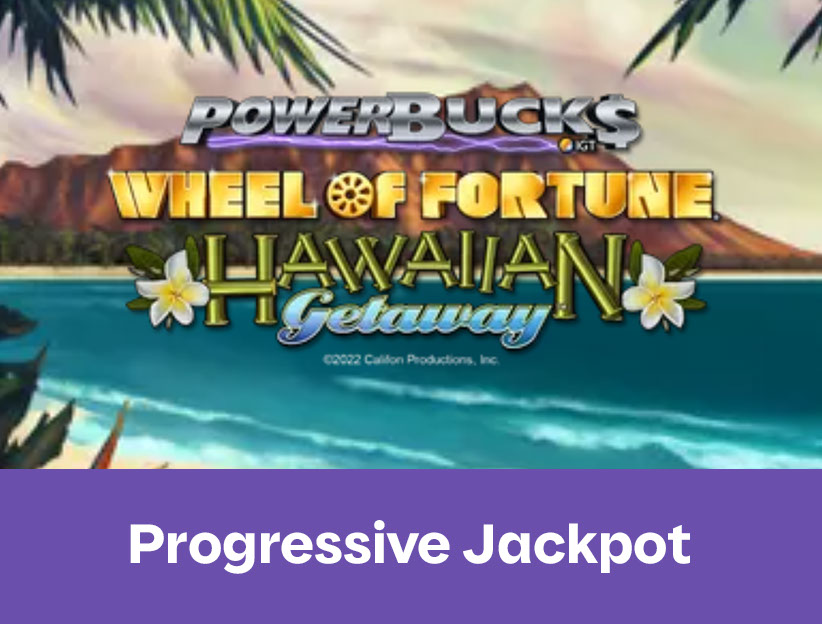 Play the Powerbucks Wheel of Fortune Hawaiian Getaway online slot on lotoquebec.com