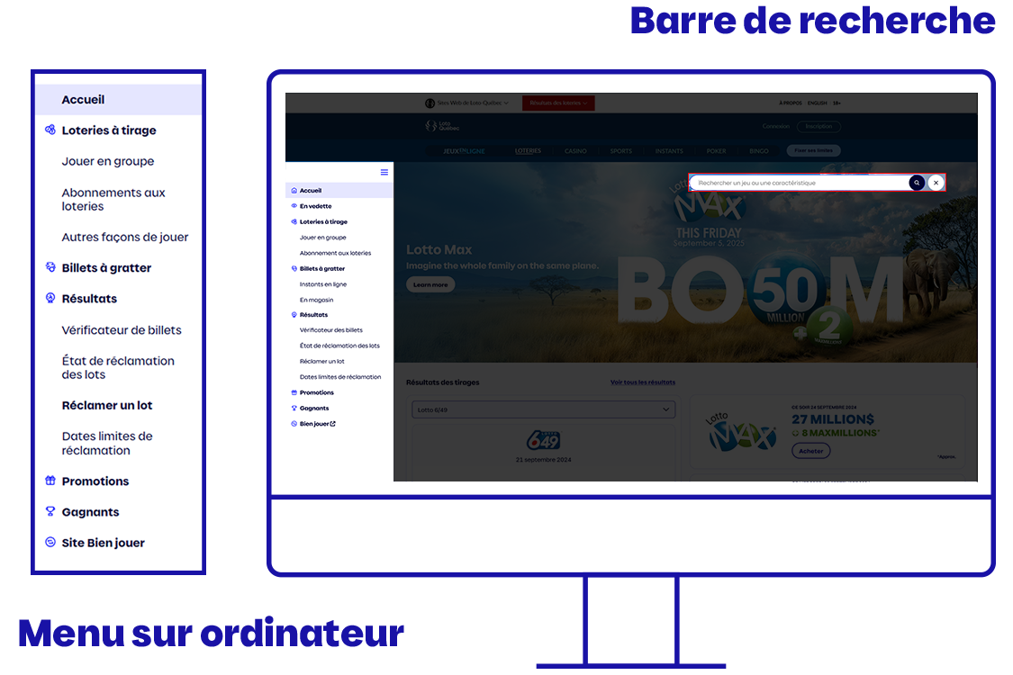 Nouvelle section Loteries, lotoquebec.com