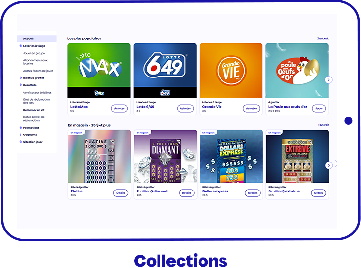 Nouvelle section Loteries, lotoquebec.com