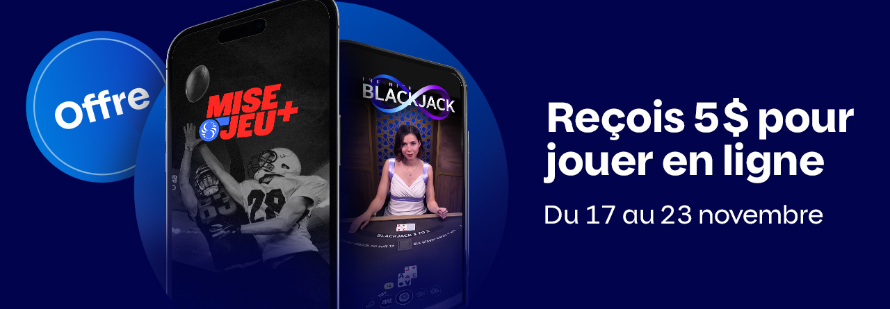 Parie et reçois, offre promotionnelle en ligne de Mise-o-jeu+ et de Loto-Québec