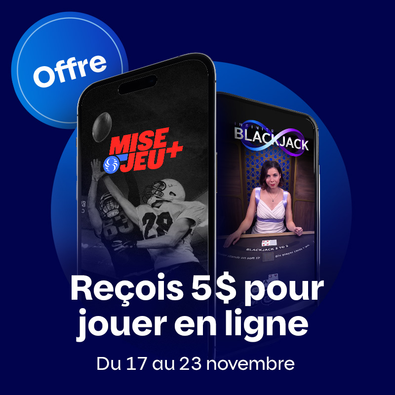 Parie et reçois, offre promotionnelle en ligne de Mise-o-jeu+ et de Loto-Québec