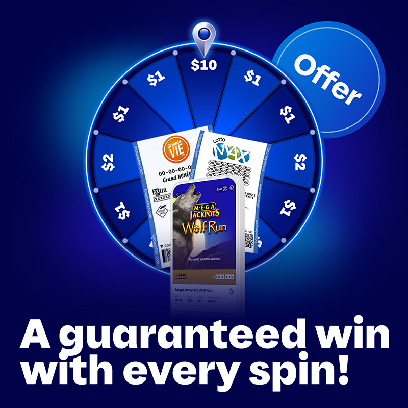 Prize Wheel, Loto-Québec online promo offer, lotoquebec.com