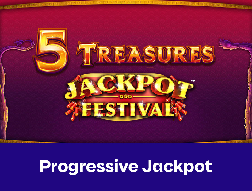 Play the 5 Treasures Jackpot Festival online slot on lotoquebec.com