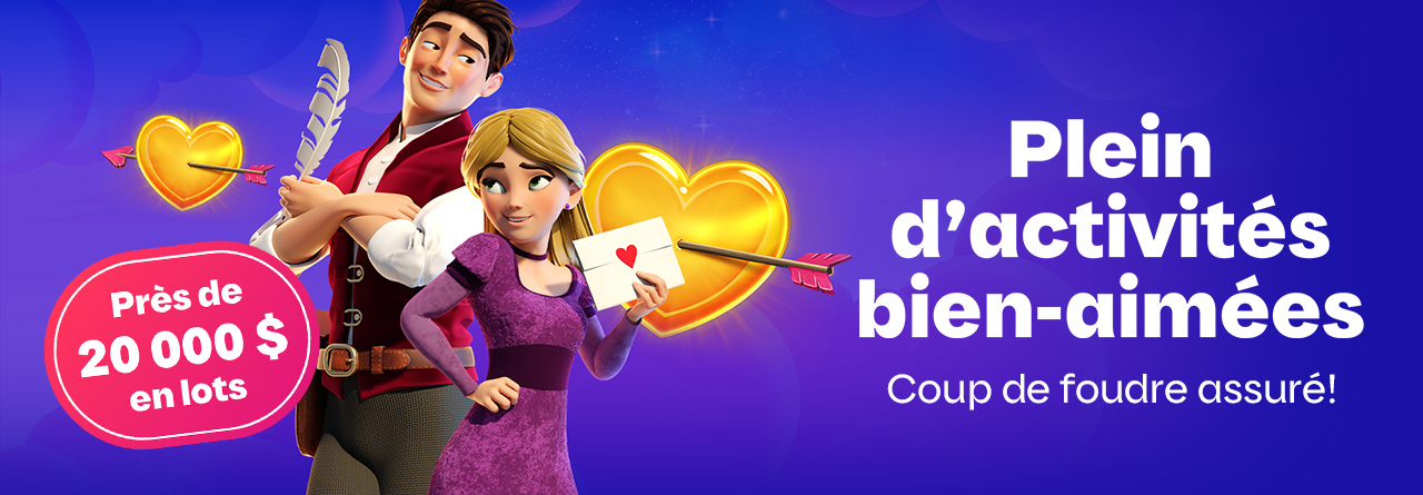 Événements pour la Saint-Valentin 2025, jeux en ligne de Loto-Québec, lotoquebec.com