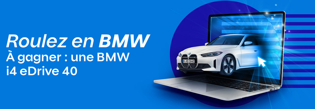 Roulez en BMW, promotion en ligne de Loto-Québec, lotoquebec.com