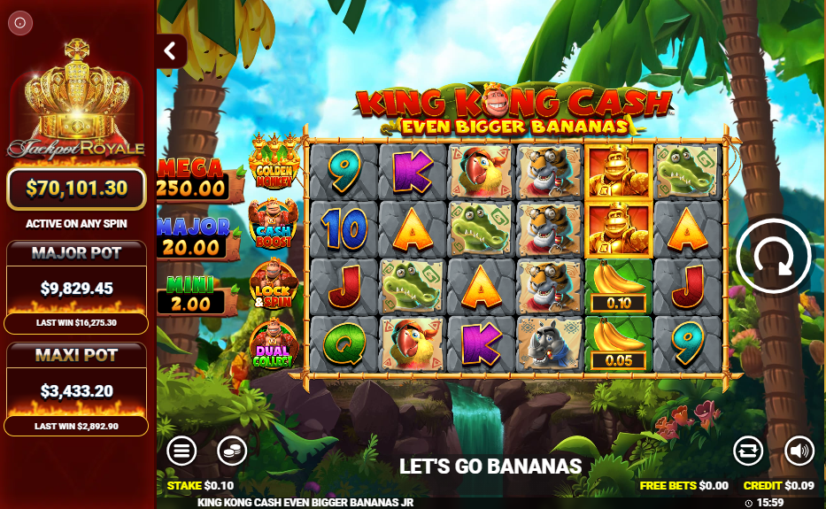 King Kong Cash Even Bigger Bananas Jackpot Royale