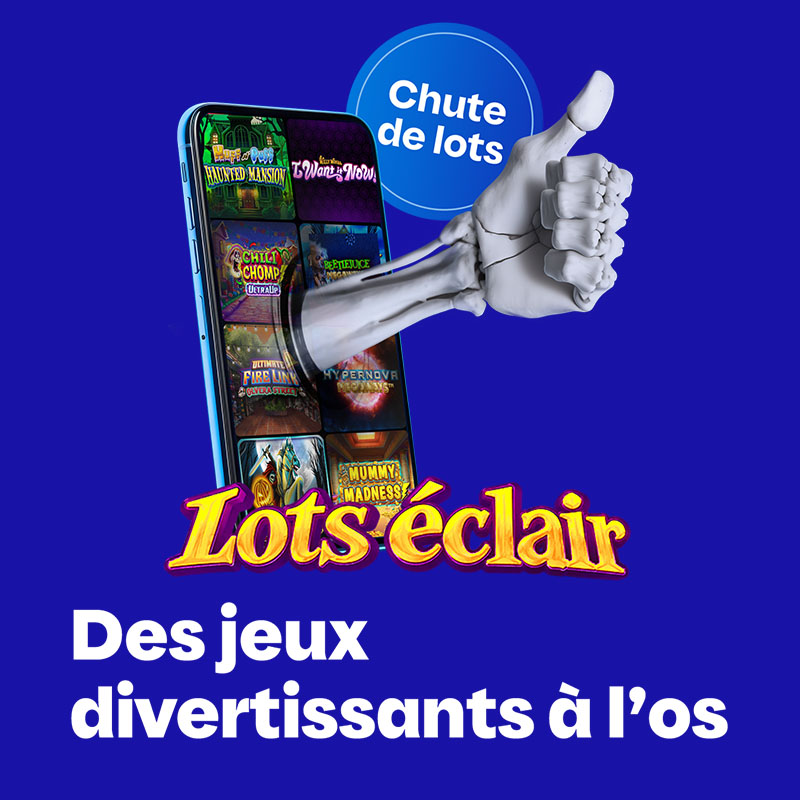 Chute de lots éclair pour l’Halloween, offre en ligne de Loto-Québec, lotoquebec.com