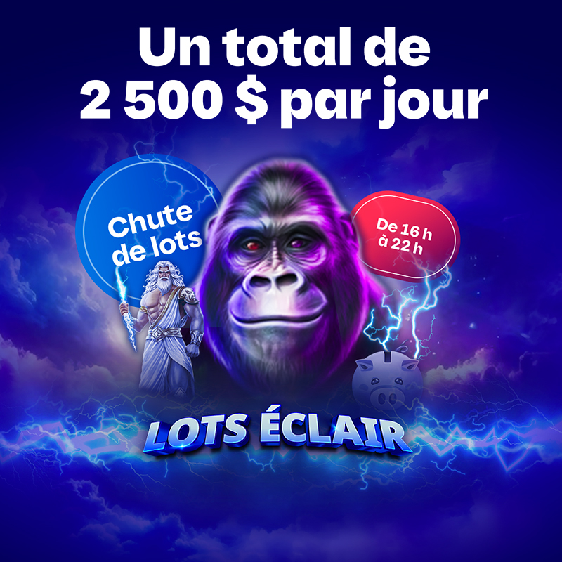 Chute de lots éclair, offre en ligne de Loto-Québec, lotoquebec.com