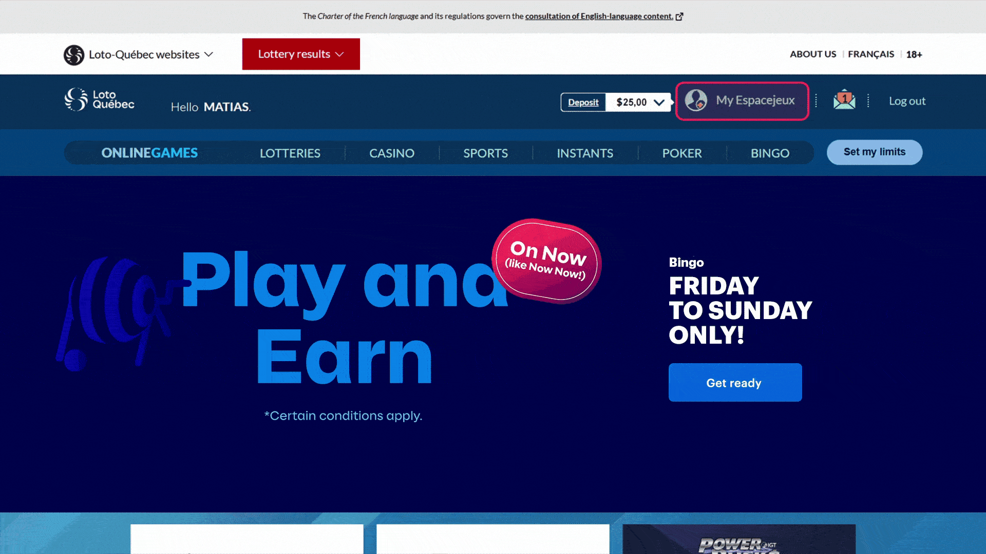Play and Earn, Loto-Québec online promo, lotoquebec.com