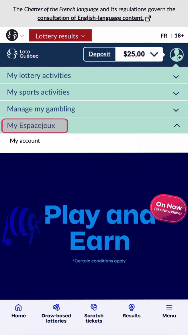 Play and Earn, Loto-Québec online promo, lotoquebec.com