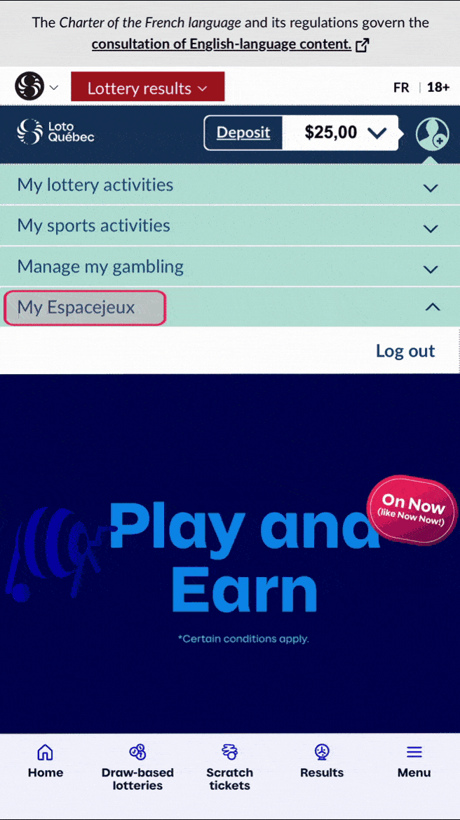 Play and Earn, Loto-Québec online promo, lotoquebec.com