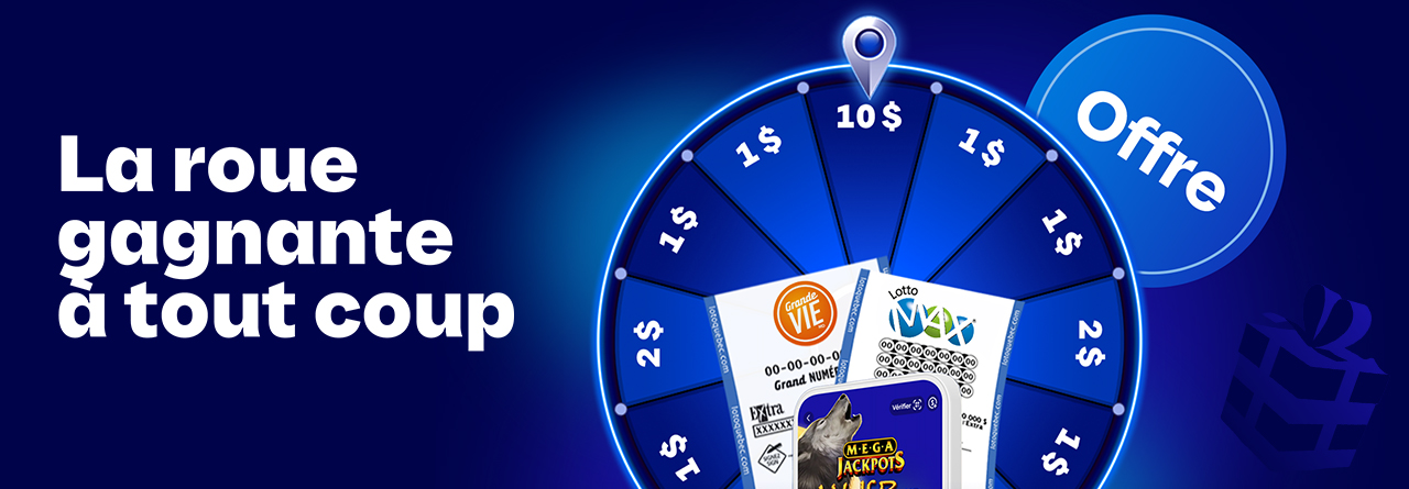 La roue gagnante, offre promotionnelle en ligne de Loto-Québec, lotoquebec.com