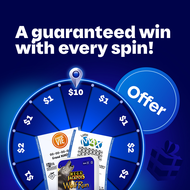 Prize Wheel, Loto-Québec online promo offer, lotoquebec.com