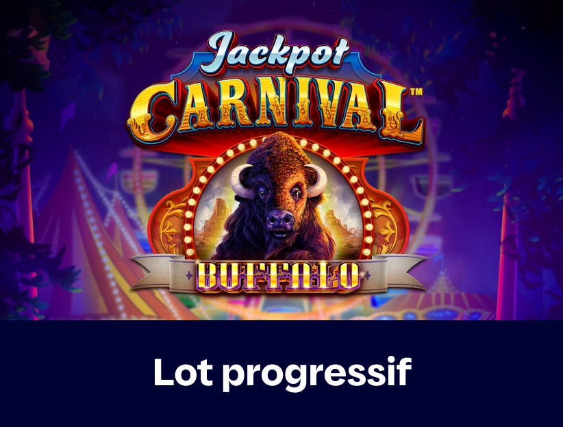 Jouer à la machine à sous en ligne Jackpot Carnival Buffalo sur lotoquebec.com