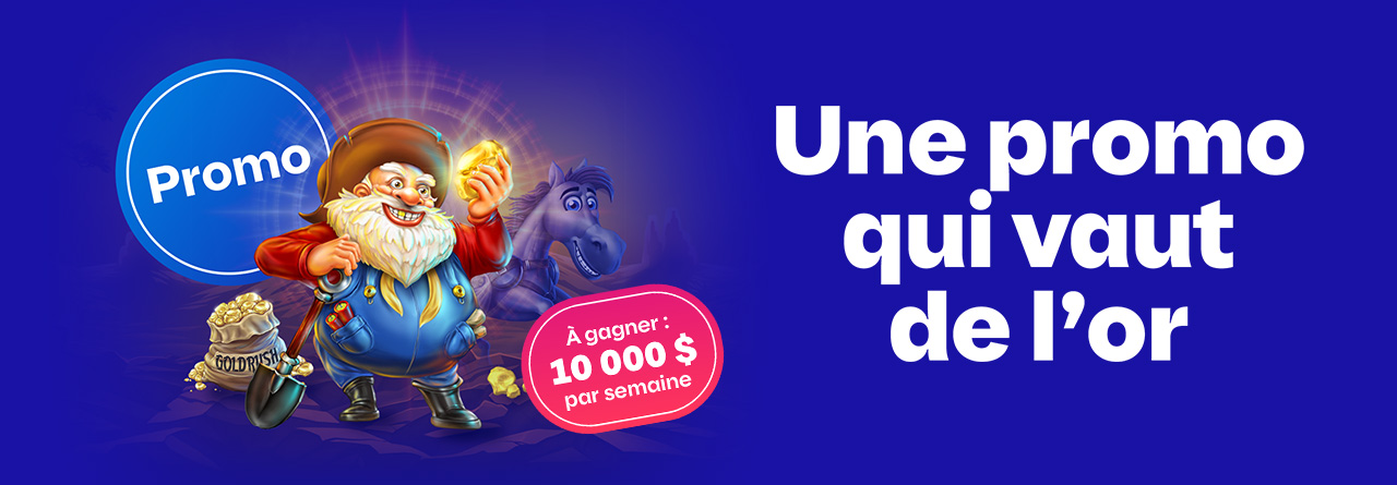 Mine d’or, promotion en ligne de Loto-Québec, lotoquebec.com