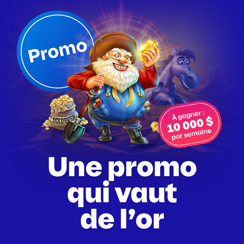 Mine d’or, promotion en ligne de Loto-Québec, lotoquebec.com