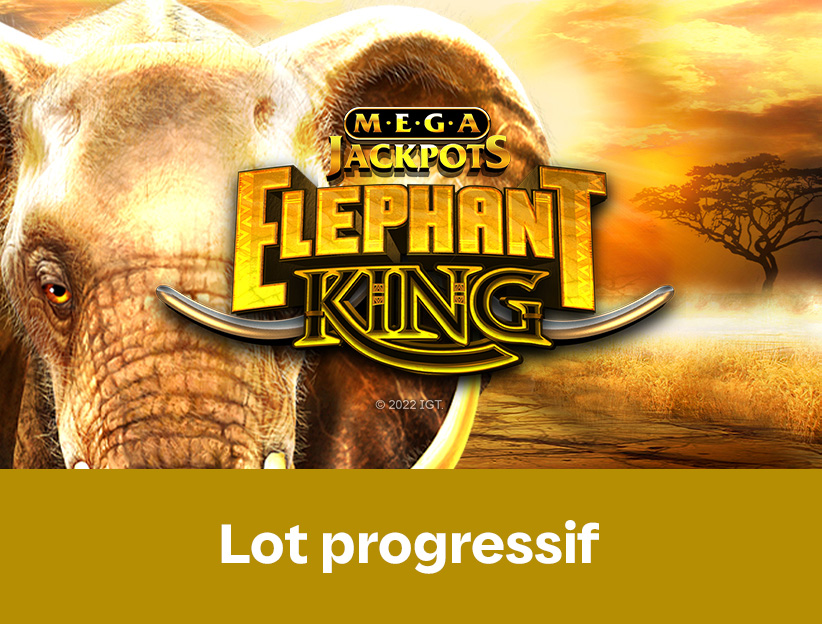 Jouer à la machine à sous en ligne MegaJackpots Elephant King sur lotoquebec.com