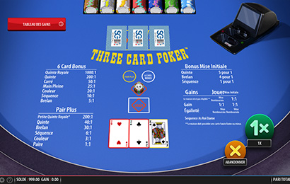 Poker trois cartes